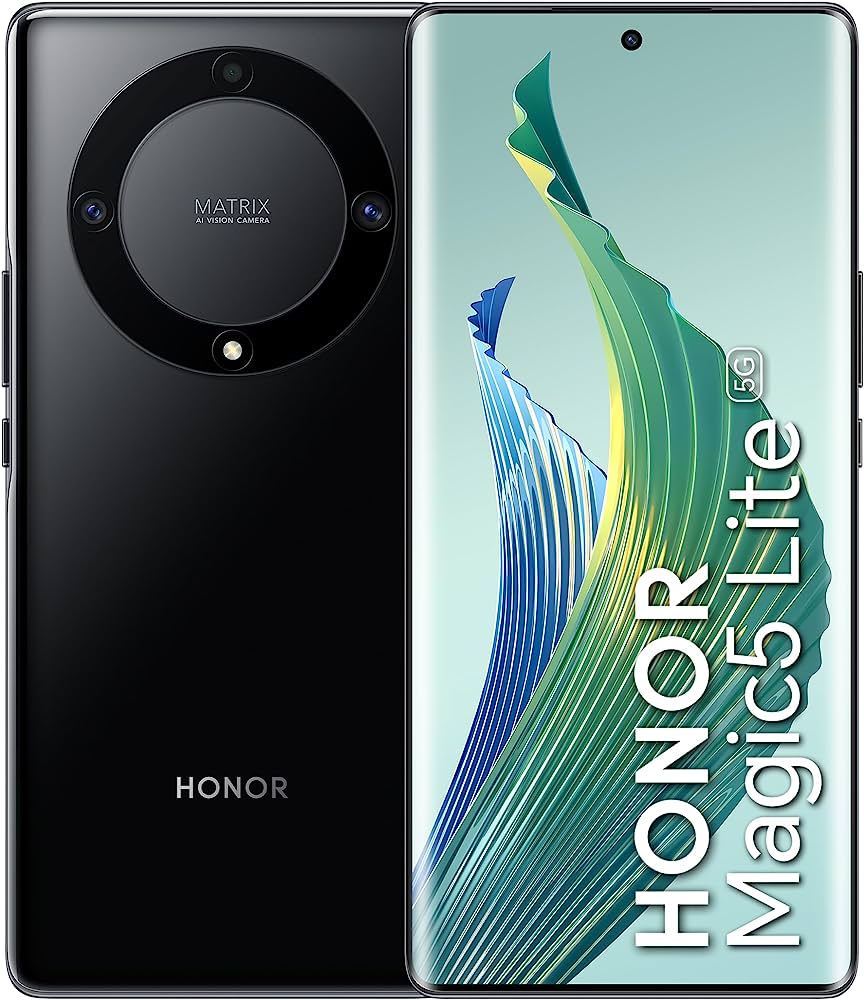 HONOR Magic 5 Lite Smartphone 5G,Telefono movil de 6+128 GB,Snapdragon 695,Pantalla AMOLED Curva de 120 Hz de 6,67”,Cámara Triple de 64MP,Batería Larga duración de 5100 mAh, Dual SIM,Android 12 : Amazon.es: Electrónica
