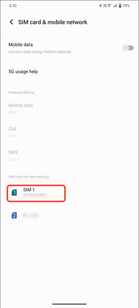 configurar los ajustes de SIM